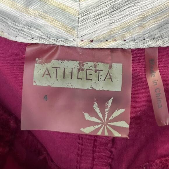 ATHLETA Size 4 5" Dipper Shorts 739408 Zip Fly Magenta Purple Pink - Picture 3 of 8